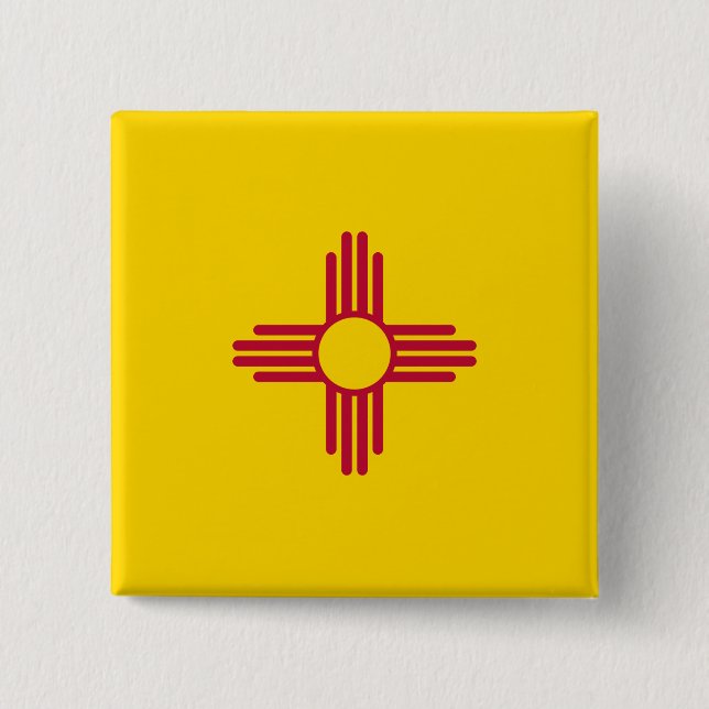 Flag New Mexico (US-Staat) Button (Vorderseite)