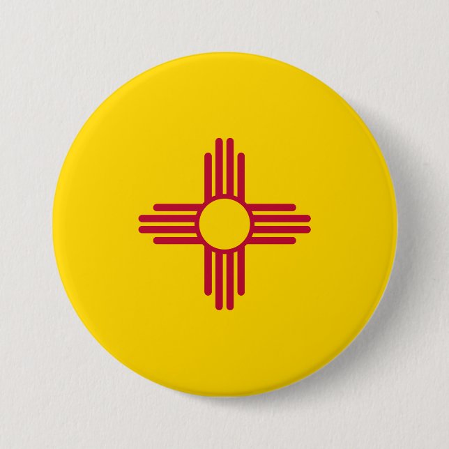 Flag New Mexico (US-Staat) Button (Vorderseite)