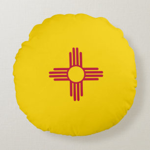 Flag New Mexico (US-Staat) Rundes Kissen
