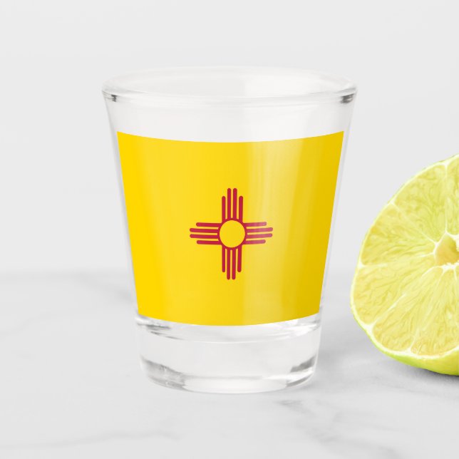 Flag New Mexico (US-Staat) Schnapsglas (Vorderseite)