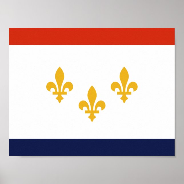 Flag New Orleans, Louisiana Poster (Vorne)