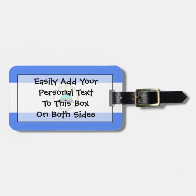 Flag Nicaragua Easy ID Personal Gepäckanhänger (Vorderseite horizontal)