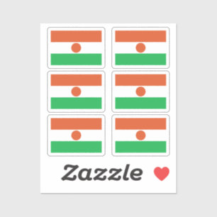 Flag Niger Collection Pack mit 6 Aufkleber