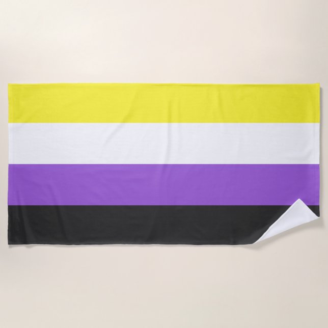 Flag "Non-Binary Pride" Strandtuch (Vorderseite)