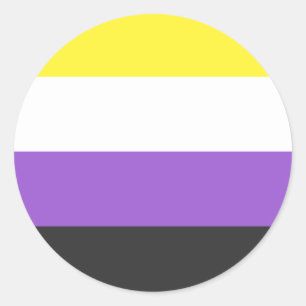Flag "NonBinary/Enby Pride" Runder Aufkleber