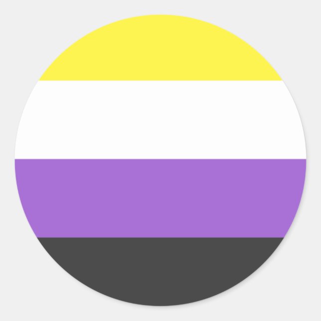 Flag "NonBinary/Enby Pride" Runder Aufkleber (Vorderseite)
