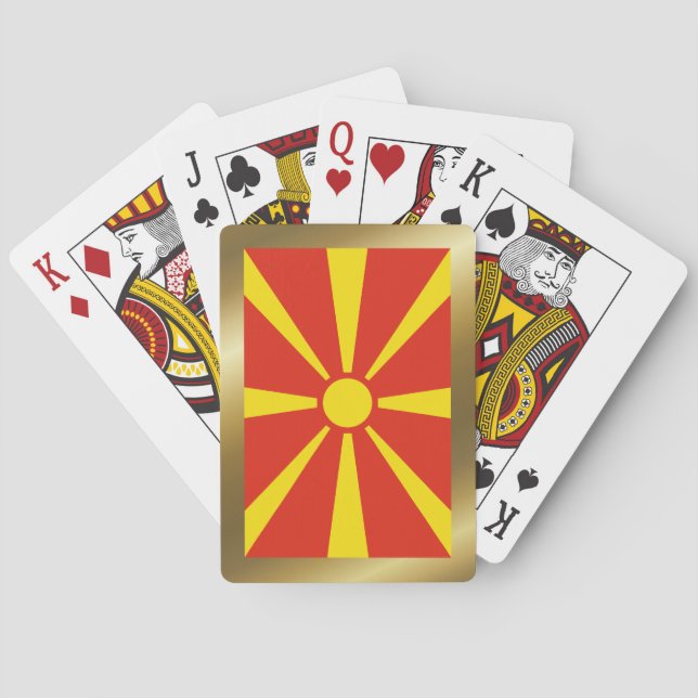 Flag Nordmakedonien Spielkarten (Rückseite)