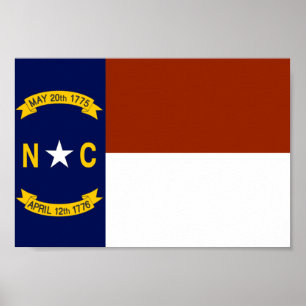 Flag North Carolina Poster