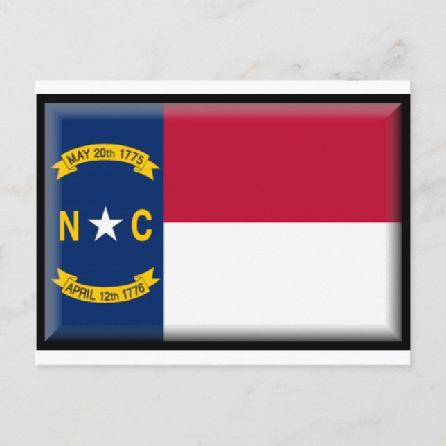 Flag North Carolina Postkarte (Vorderseite)