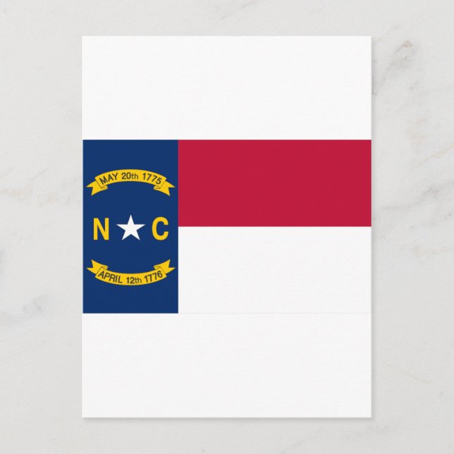 Flag North Carolina Postkarte (Vorderseite)