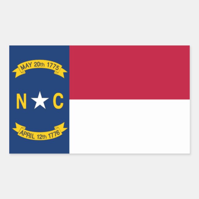 Flag North Carolina Rechteckiger Aufkleber (Vorderseite)