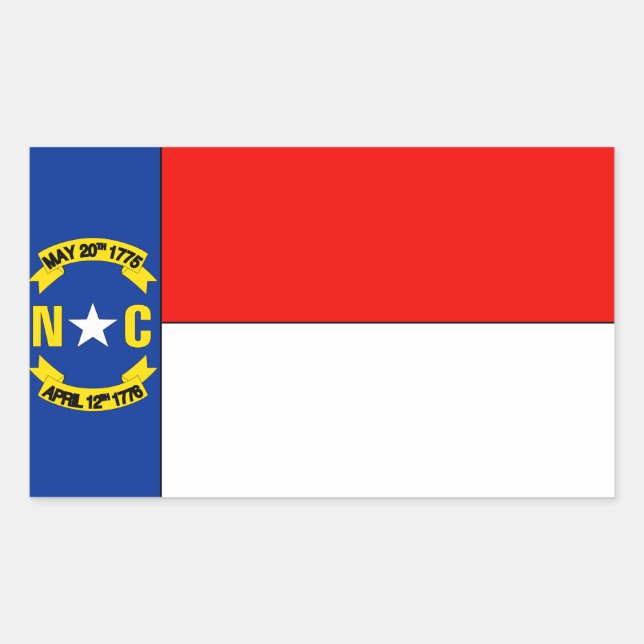 Flag North Carolina Rechteckiger Aufkleber (Vorderseite)