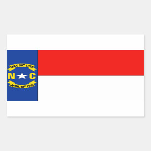 Flag North Carolina Rechteckiger Aufkleber