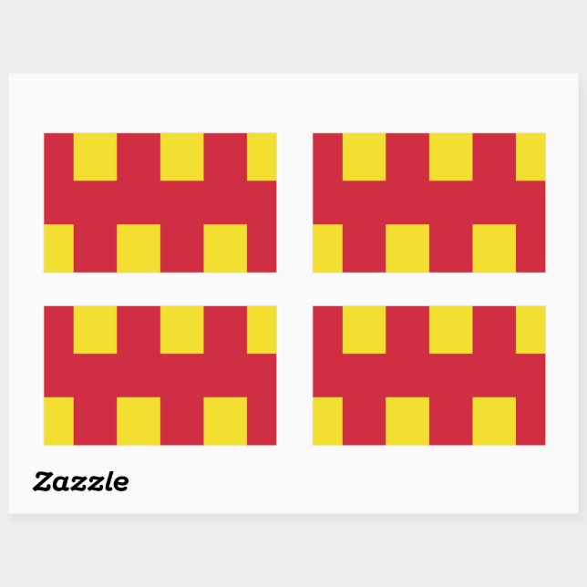 Flag Northumberland Square Sticker (Blatt)