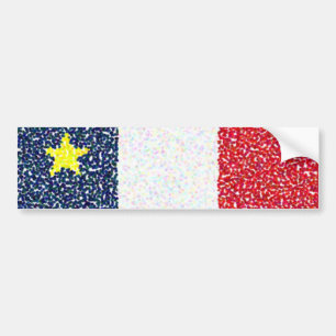 Flag_of_Acadia punktiert Autoaufkleber