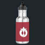 Flag of Aichi Prefecture, Japan Edelstahlflasche<br><div class="desc">Water Bottle with a design with the flag of Aichi Prefecture in Japan (愛知県,  Aichi-ken),  a red flag with a white symbol</div>