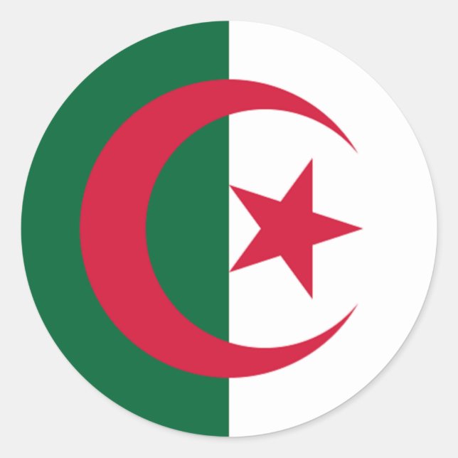 Flag of Algeria Laptop Runder Aufkleber (Vorderseite)