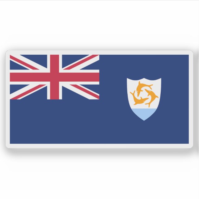 Flag of Anguilla, British Overseas Territory Aufkleber (Vorderseite)