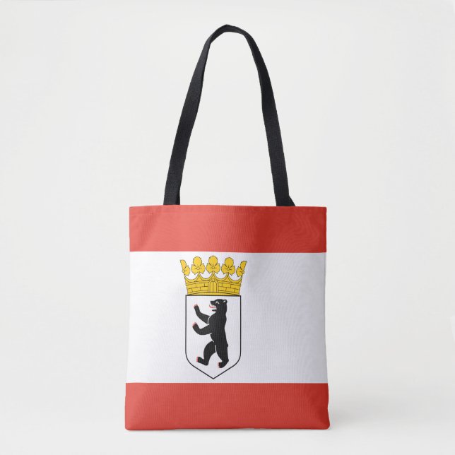 Flag of Berlin Tote Bag Tasche (Vorderseite)