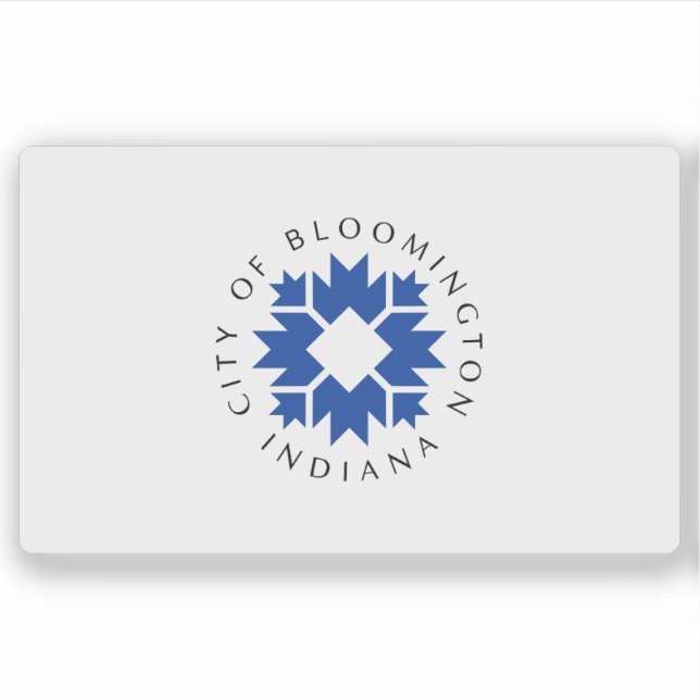 Flag of Bloomington, Indiana, USA Aufkleber (Vorderseite)