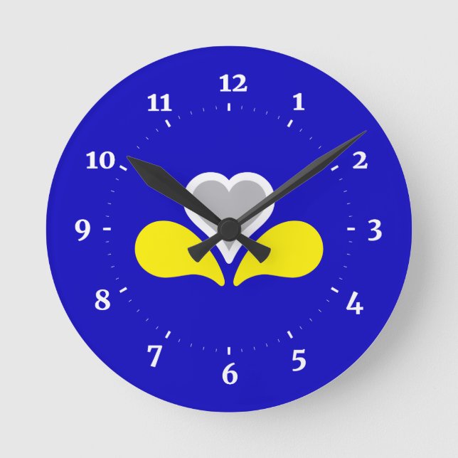 Flag of Brussels, Belgium Square Wall Clock Runde Wanduhr (Vorderseite)