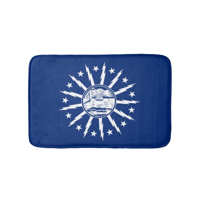 Flag of Buffalo, New York Bath Mat Badematte (Vorderseite)