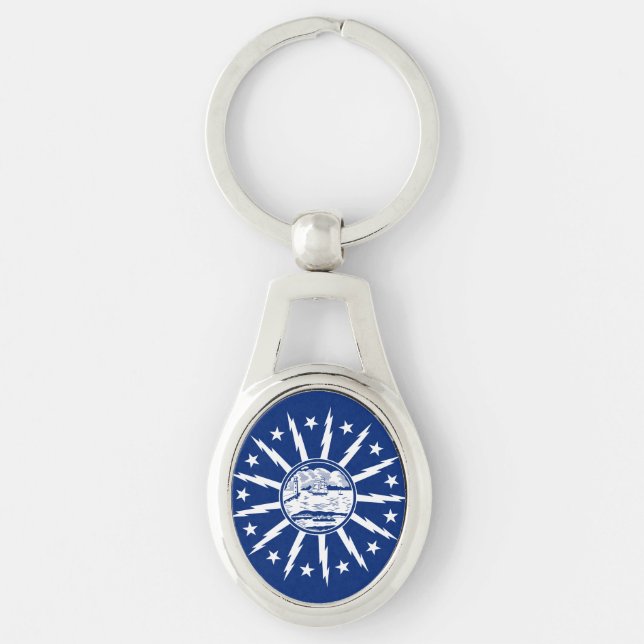 Flag of Buffalo, New York Keychain Schlüsselanhänger (Vorderseite)