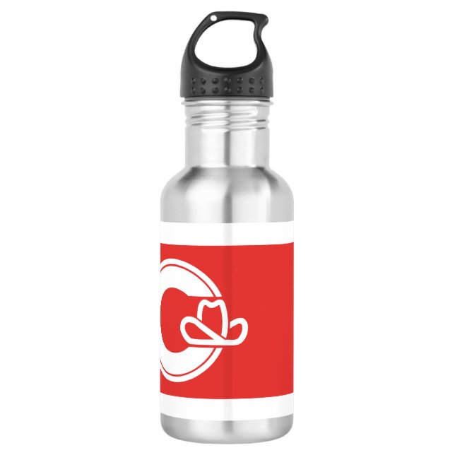 Flag of Calgary, Alberta Stainless Steel Water Bot Edelstahlflasche (Vorderseite)