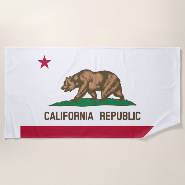 Flag Of California beach towel Strandtuch (Vorderseite)