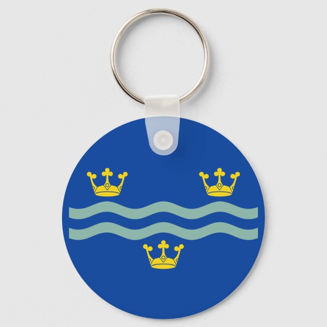 Flag of Cambridgeshire Keychain Schlüsselanhänger (Vorderseite)