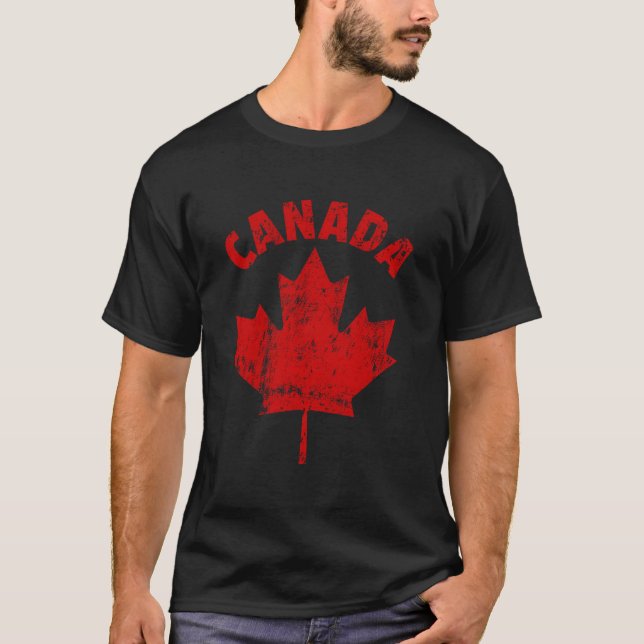Flag Of Canada Canadian Novelty T-Shirt (Vorderseite)