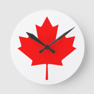 Flag of Canada Runde Wanduhr