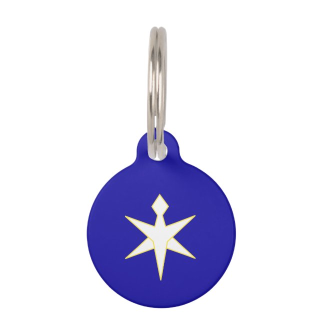 Flag of Chiba Prefecture, Japan Haustiermarke (Vorderseite)