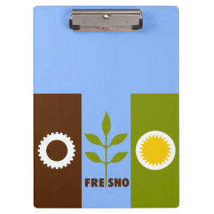Flag of city Fresno, California Clipboard Klemmbrett