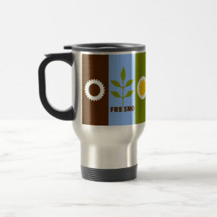 Flag of city Fresno, California Travel Mug Reisebecher