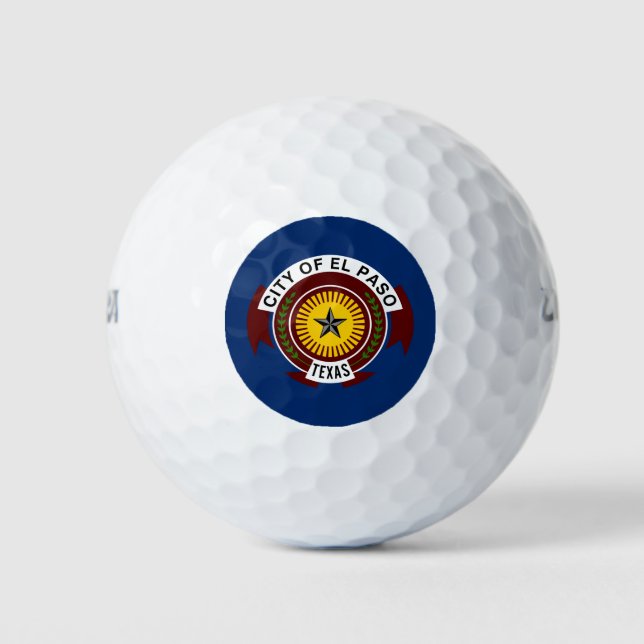 Flag of City of El Paso, Texas Golf Balls Golfball (Vorderseite)
