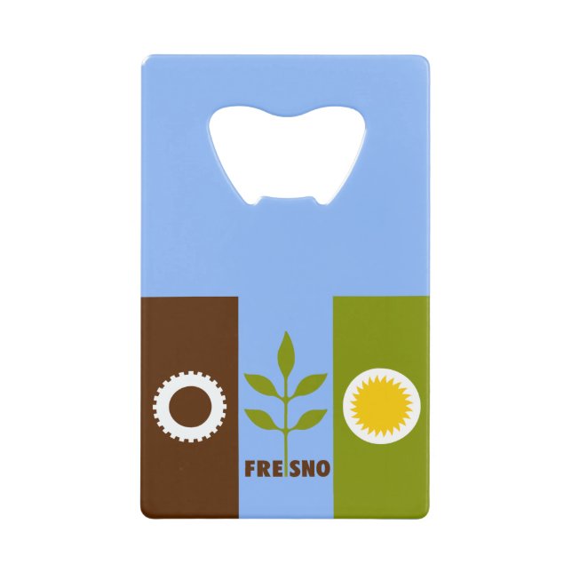 Flag of city of Fresno, California Credit Card Bot (Devant)