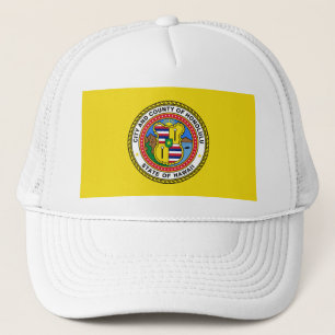 Flag of city of Honolulu, Hawaii Headsweats Hat Truckerkappe