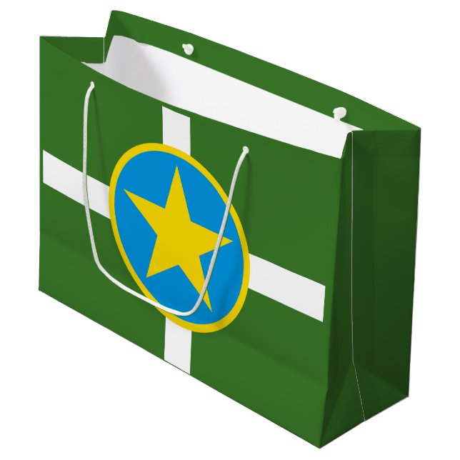 Flag of city of Jackson, Mississippi Large Gift Ba Große Geschenktüte (Vorderseite Schrägansicht)