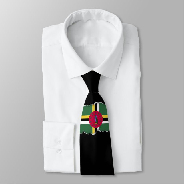 Flag of Dominica Krawatte (Gebunden)
