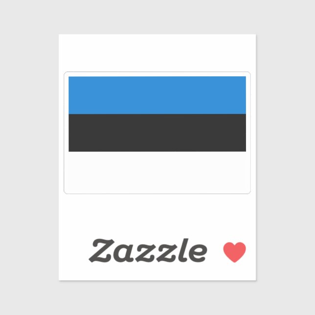 Flag of Estonia custom-cut  Aufkleber (Blatt)