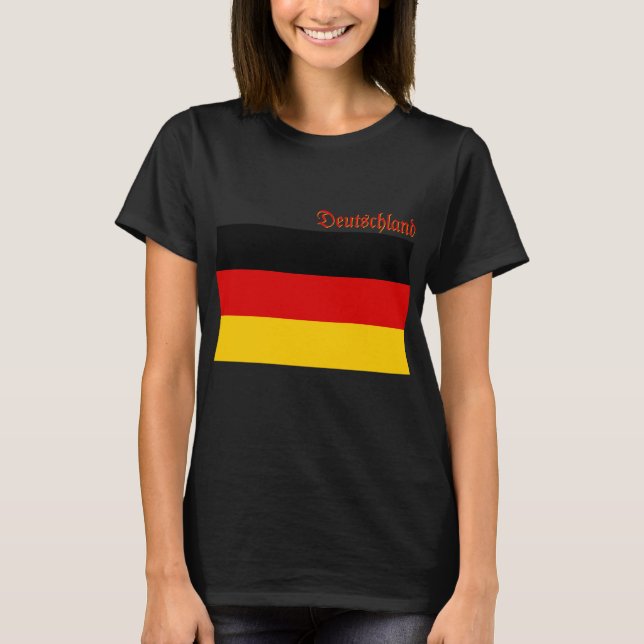 Flag of Germany custom-cut  T-Shirt (Vorderseite)