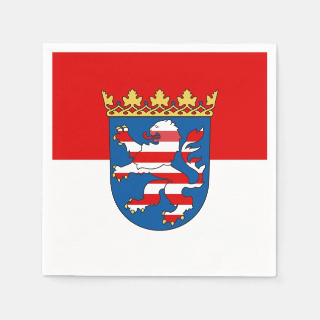 Flag of Hesse Paper Napkins Serviette (Vorderseite)