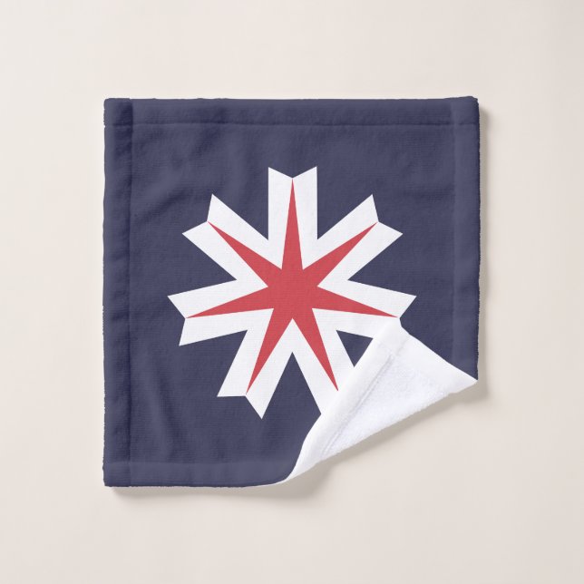 Flag of Hokkaido Prefecture, Japan (Gant de toilette)