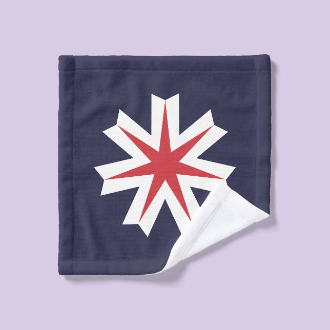 Flag of Hokkaido Prefecture, Japan Waschlappen (Waschlappen)