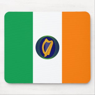 Flag of Ireland with Coat of Arms Mousepad