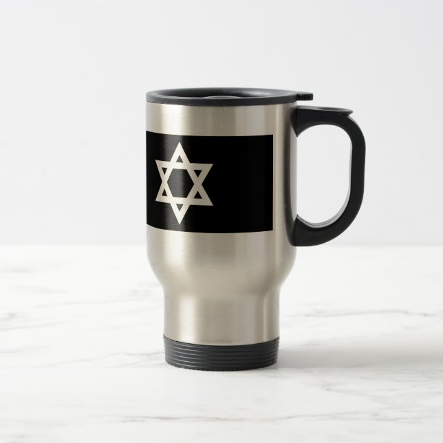 Flag of Israel - ד - ר - ג - ל - י - ש Reisebecher (Rechts)