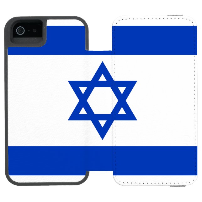Flag of Israel Incipio iPhone Geldbeutel-Hülle (Folio Geöffnet)