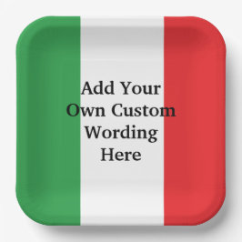 Flag of Italy Buon Compleanno or Anniversario  Pappteller