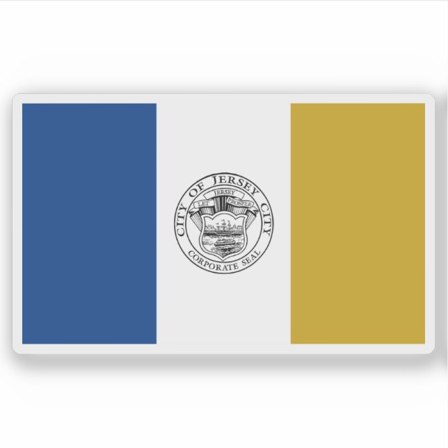 Flag of Jersey City, New Jersey, USA Aufkleber (Vorderseite)